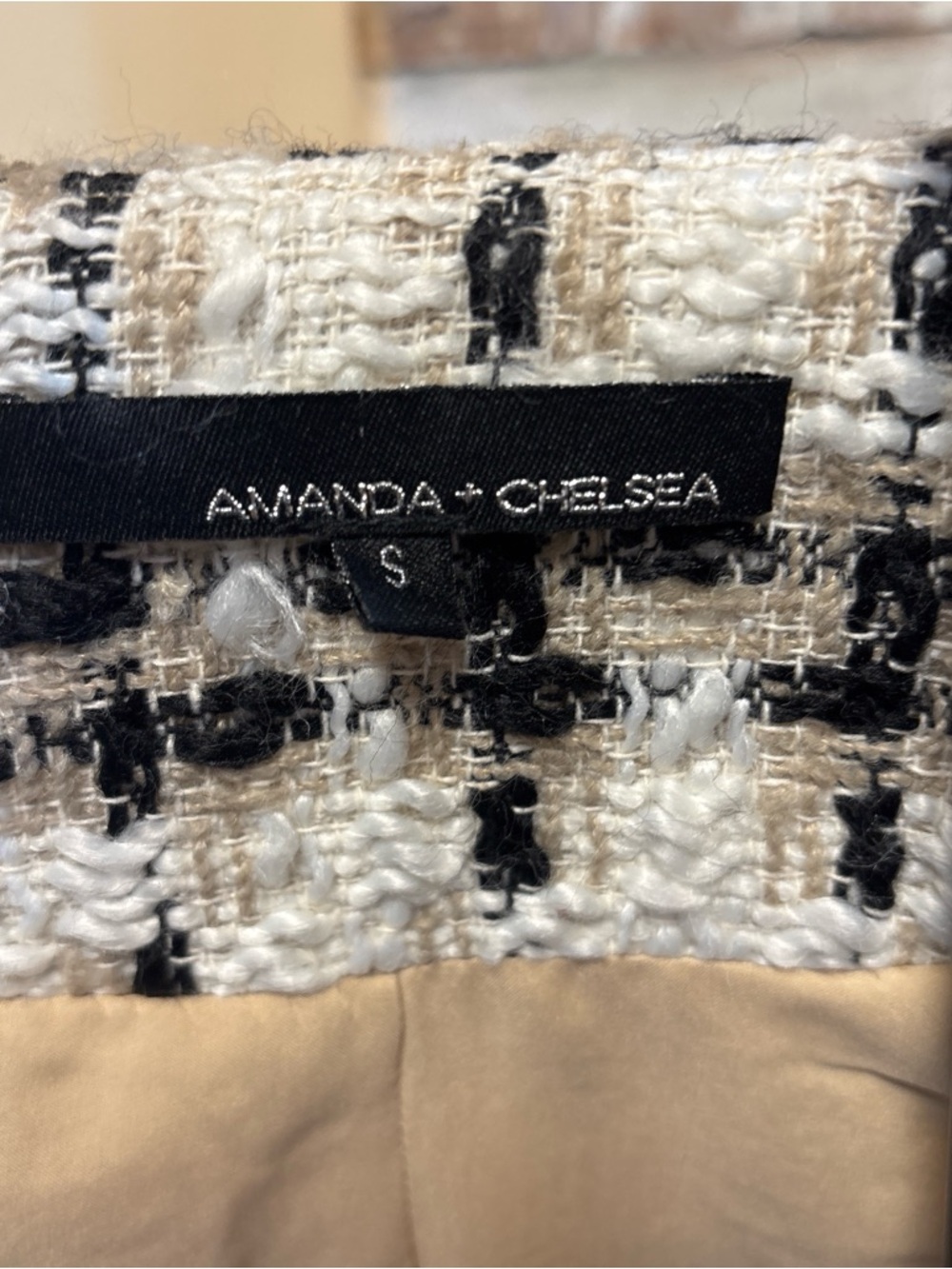 Amanda & Chelsea Black, White & Beige Tweed Jacket - Picture 3 of 7